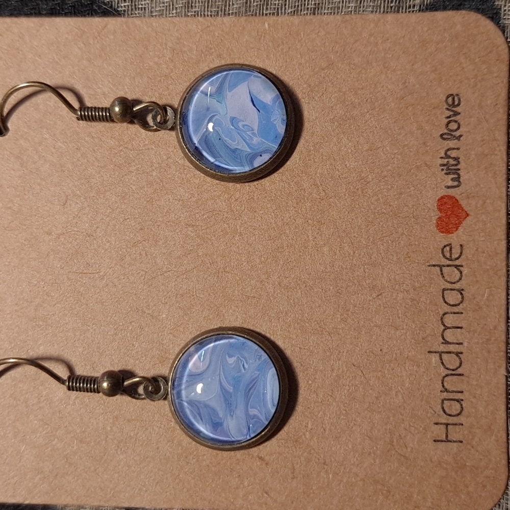 Abstract Drop Earrings - Picture 2 of 2